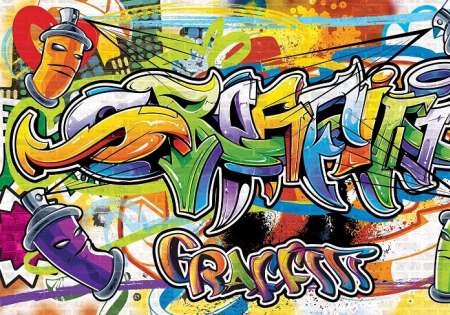 Фототапет цветни графити - 1400
