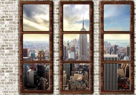 New York window wall - C0487