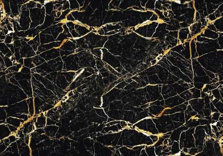 13854 - Фототапет черен мрамор със златни нишки