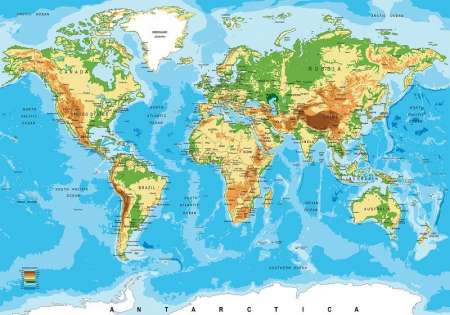 Фототапет карта на света - 10250