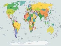 Фототапети с карта на света